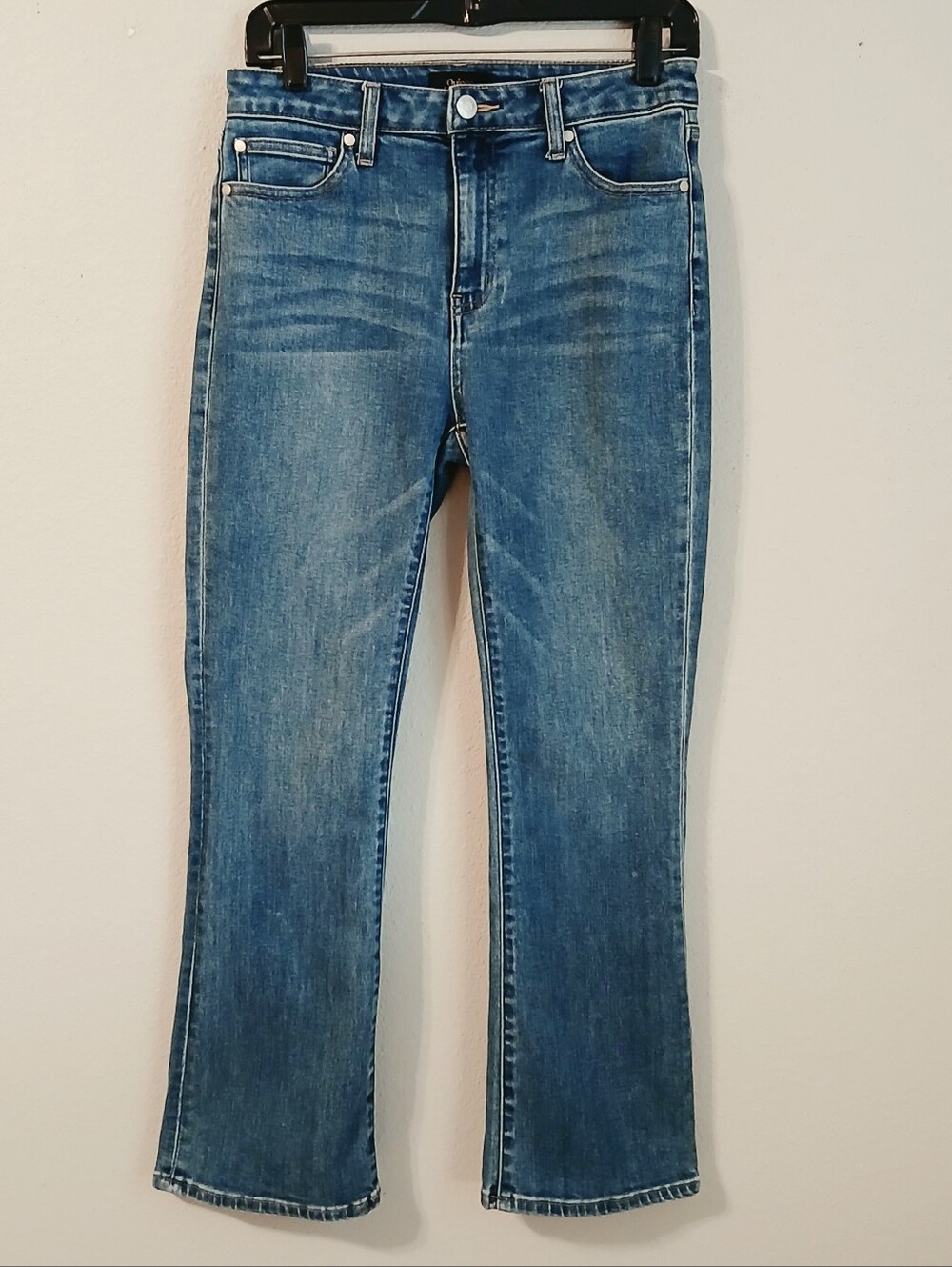 Quince Stretch High -Rise Kick Flare Jeans Medium Wash Size 28